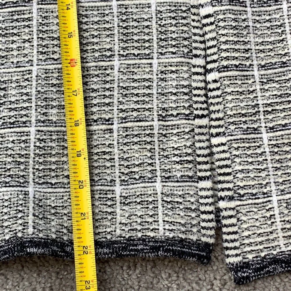 ELLE Boucle Knit Open Jacket Women's Medium Light Butter Yellow Multi - Picture 7 of 9